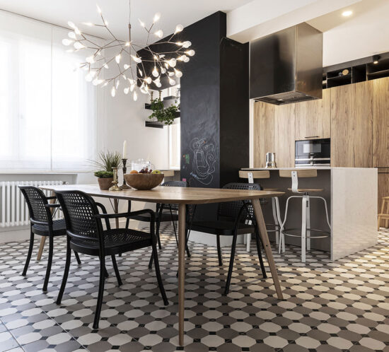 Cocina con estética industrial de lovemikra