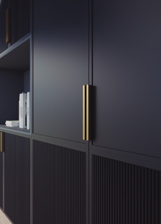 Armario con tirador Angle perfil aluminio